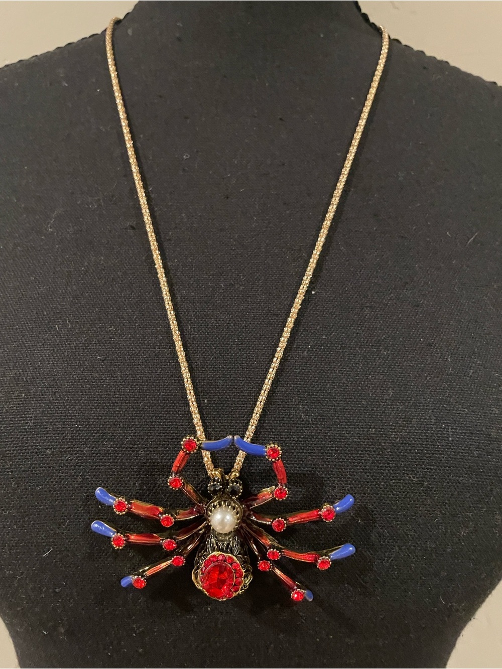 Betsey Johnson Spider Pendant/Brooch EUC
